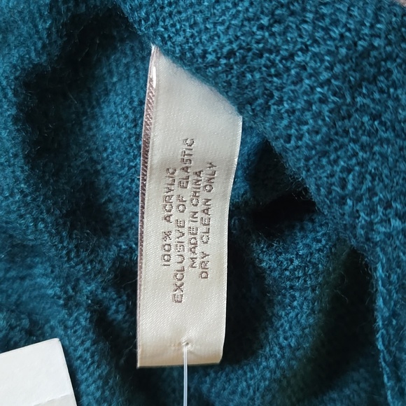 NEW Ann Taylor Loft Teal Ruffle Scarf - Picture 3 of 5